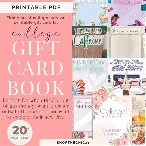 college gift card book printable free|free printable open when labels.